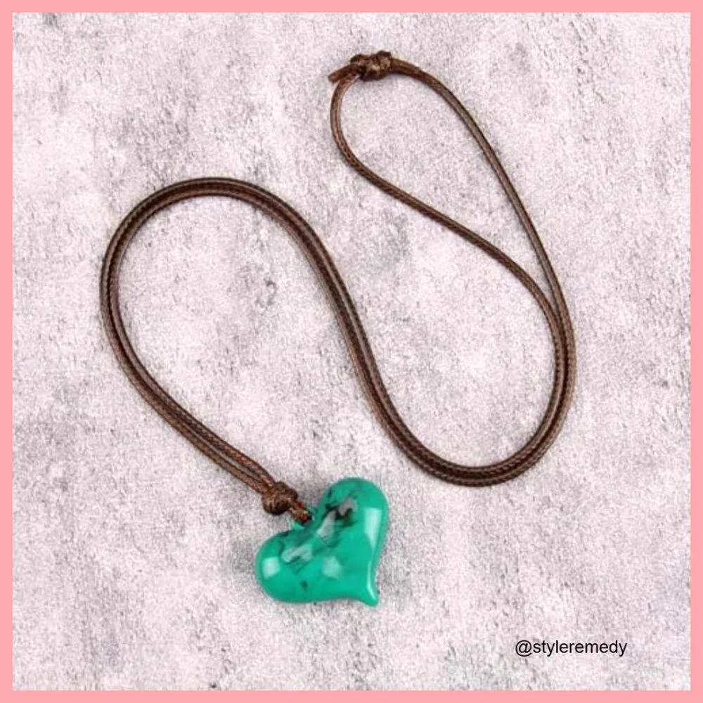 Faux Leather Long Pendant Choker Necklace Bohemian Layered Jewelry - Picture 5 of 7